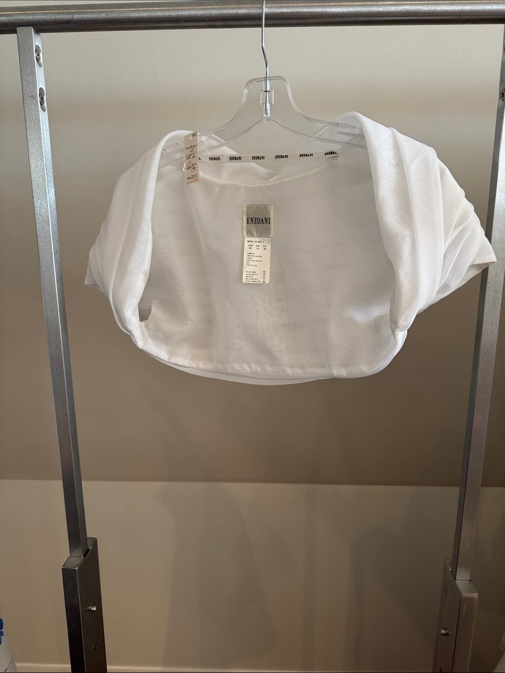 Enzoani White Bridal Bolero Shrug